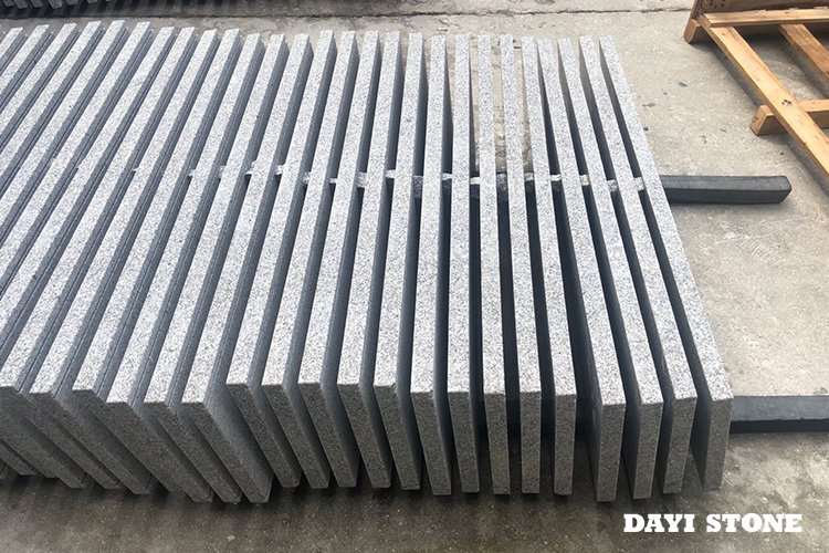 Walltop stone Light Grey Granite G603-10 Top and four sides Honed under sides whit water groove 100x35x3cm - Dayi Stone